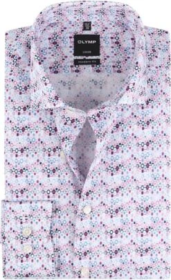 OLYMP Overhemd Luxor MF Print Roze